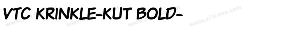 VTC Krinkle-Kut Bold字体转换